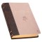 NLT, The Spiritual Growth Bible Faux Leather, Two-tone Pink and Brown