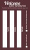 Guest Welcome Card: Welcome - Burgundy (Package of 50)