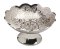 Nickel Plated Incense Bowl with Flower Design D 6 cm