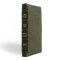 CSB Personal Size Bible, Holman Handcrafted Collection, Zipper Closure, Marbled Olive Premium Calfskin