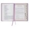 NLT Plum Floral Faux Leather Spiritual Growth Bible