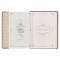 Art Nouveau Framed Toffee Brown Faux Leather Large Print King James Study Bible with Thumb Index