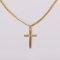 24" Gold Over Sterling Silver Cross Within Cross Necklace