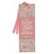 Bookmark Faux Leather Coral Floral Those Who Trust In The Lord Isa. 40:31