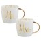 Gold Handle Mugs - Mr & Mrs