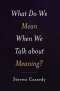 What Do We Mean When We Talk about Meaning?