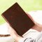 NKJV, Giant Print Center-Column Reference Bible, Verse Art Cover Collection, Genuine Leather, Brown, Thumb Indexed, Red Letter, Comfort Print