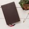NKJV, Interleaved Bible, Journal Edition, Genuine Leather, Brown, Red Letter, Comfort Print