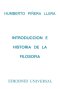 Introduccion E Historia De La Filosofia. Con Capitulo La Filosofia En Cuba