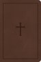 CSB Large Print Compact Reference Bible, Brown LeatherTouch