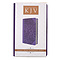 Two-tone Purple Floral Faux Leather Giant Print Standard-size King James Version Bible