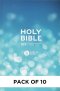 NIV Larger Print Bible, Blue (Pack of 10)