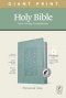 NLT Personal Size Giant Print Bible, Filament Enabled (LeatherLike, Floral Frame Teal, Indexed, Red Letter)