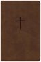 CSB Compact Bible, Brown, Imitation Leather, Two-Column Text, Topical Subheadings, Words of Christ in Red, Concordance, Presentation Page