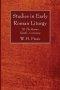 Studies in Early Roman Liturgy