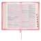KJV Holy Bible, Standard Size Faux Leather Red Letter Edition - Thumb Index & Ribbon Marker, King James Version, Pink Floral Zipper Closure