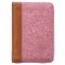 KJV Bible Mini Pocket Faux Leather, Pink/Saddle Tan w/zipper
