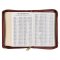 Framed Burgundy Faux Leather Large Print Compact King James Version Bible with Zippered Closure