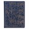 KJV Large Print Note-Taking Bible-Navy Blue Floral Faux Leather Hardcover