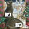 Ivory Cats By Lesley Anne Ivory: Christmas Window Advent Calendar (with Stickers)