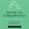 Before You Share Your Faith