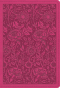 ESV Large Print Compact Bible, Red Letter (TruTone, Berry, Floral Design)