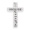 Small Standing Cross – "As for me and my house" (Joshua 24:15)