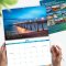 Inspirational Coastal Calendar 2026 with Bible verses on every page