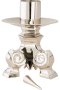 Nickel Plated Altar Candle H 11.5 cm