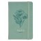 Faith Teal Floral Faux Leather Hardcover Notebook with Elastic Band Closure - 2 Corinthians 5:7