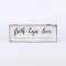 Faith, Hope, Love Metal Wall Decor with Rope