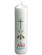 8" x 2" White Baptismal Pillar Candle Single