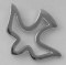 Lapel Pin - Dove Outline / Silver X 4 - 1.7 Cm X 2.2