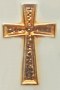 Lapel Pin - Cross - Relief / Gold Plated - Pack Of 4