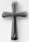 Lapel Pin - Cross Polished / Silve - 0.9cm x 1.5cm - Pack of 4