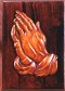 Plaque - Praying Hands - 6in x 4.5in