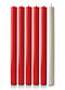 Red and White Advent Candle Set (12