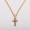 16-18" Gold Over Sterling Silver Cross Necklace