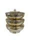 Set of 3 Stacking Ciboria with Lid in Gold Finish