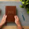 NKJV Super Giant Print New Testament, Brown Leathersoft, Red Letter, Comfort Print (Thumb Indexed)