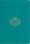 ESV Large Print Compact Bible, Red Letter (TruTone, Teal, Bouquet Design)