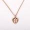 18" Rose Gold Heart With Sterling Silver Cross Necklace