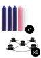 15" x 2" Advent Candles with 14" Frame - Purple, Pink & White