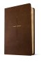 NLT Large Print Thinline Center-Column Reference Bible, Filament Enabled (LeatherLike, Brown Holy Cross, Red Letter)