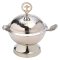 Nickel Plated Incense Boat with Spoon H 12 cm