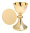 Gold Plated Chalice with Paten H 21 cm
