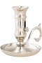 Nickel Plated Candle Holder H 11 cm