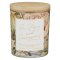 Glass Candle w/Bamboo Lid Floral Strong & Courageous Josh. 1:9
