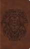 ESV Thinline Bible, Red Letter (TruTone, Brown, Royal Lion Design)