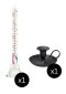 29.5cm Advent Candle: Wise Men & Black Classic Candle Holder H 5 cm